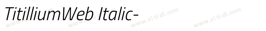 TitilliumWeb Italic字体转换